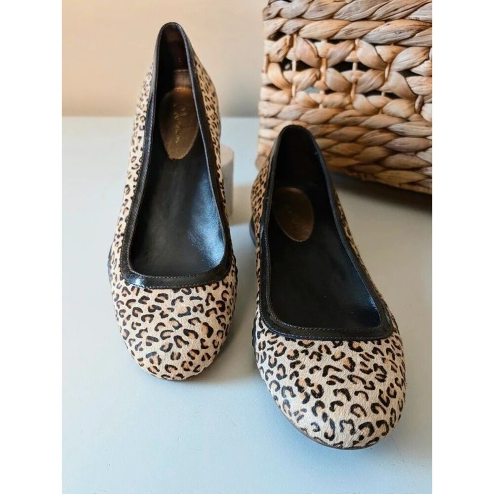Cole Haan Leopard Ballet Flats Women's 8 Never Worn